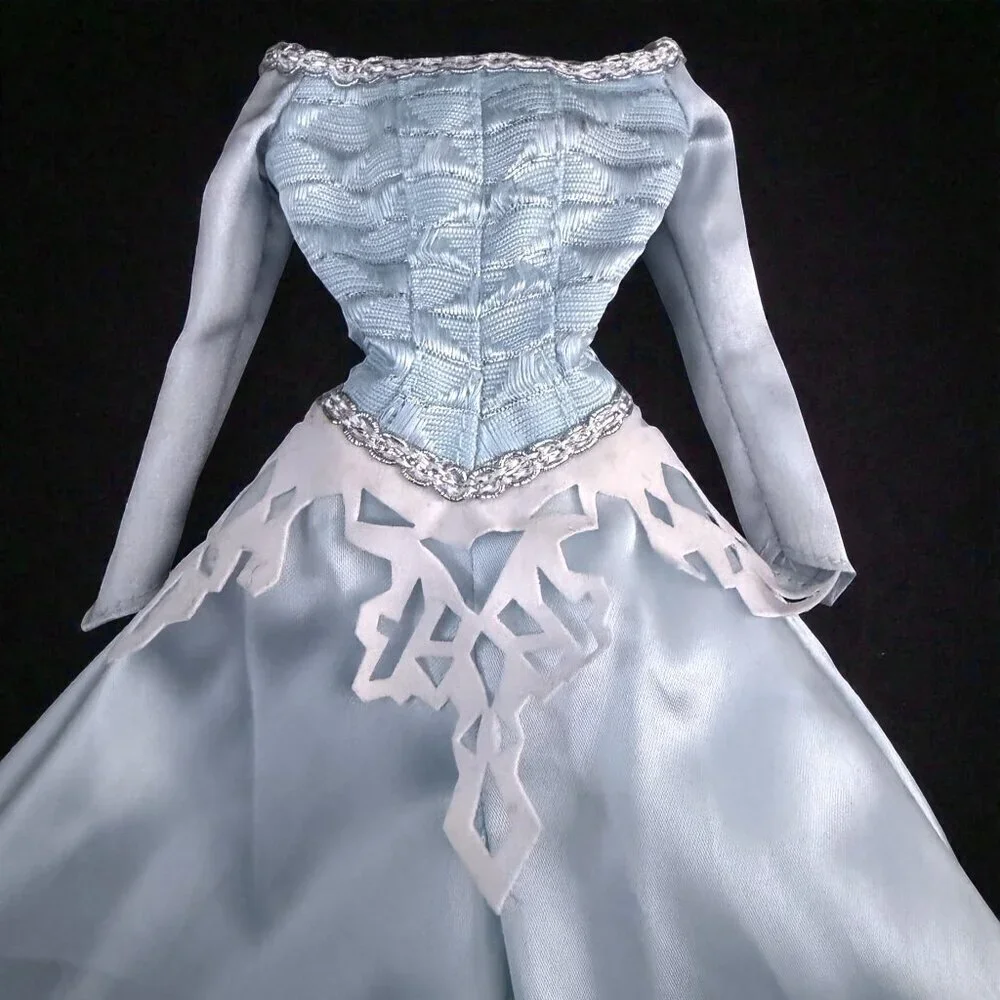 Disney Sleeping Beauty Winter Frost Blue Gown Doll Dress 2 Capes Barbie Size